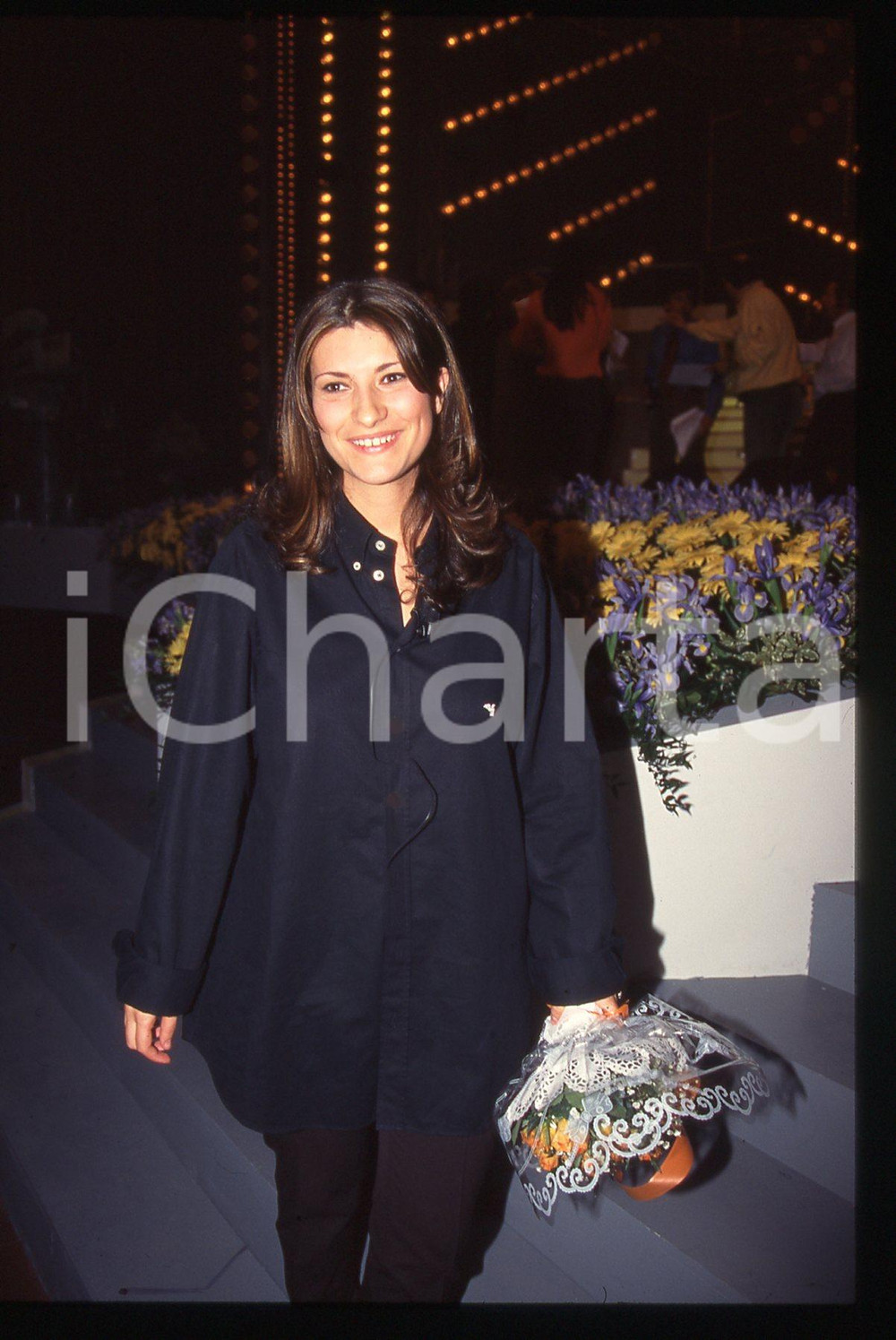 Fotografia d epoca originale 35mm vintage slide 1996 SANREMO GIOVANI Ritratto di Laura PAUSINI 4 1
