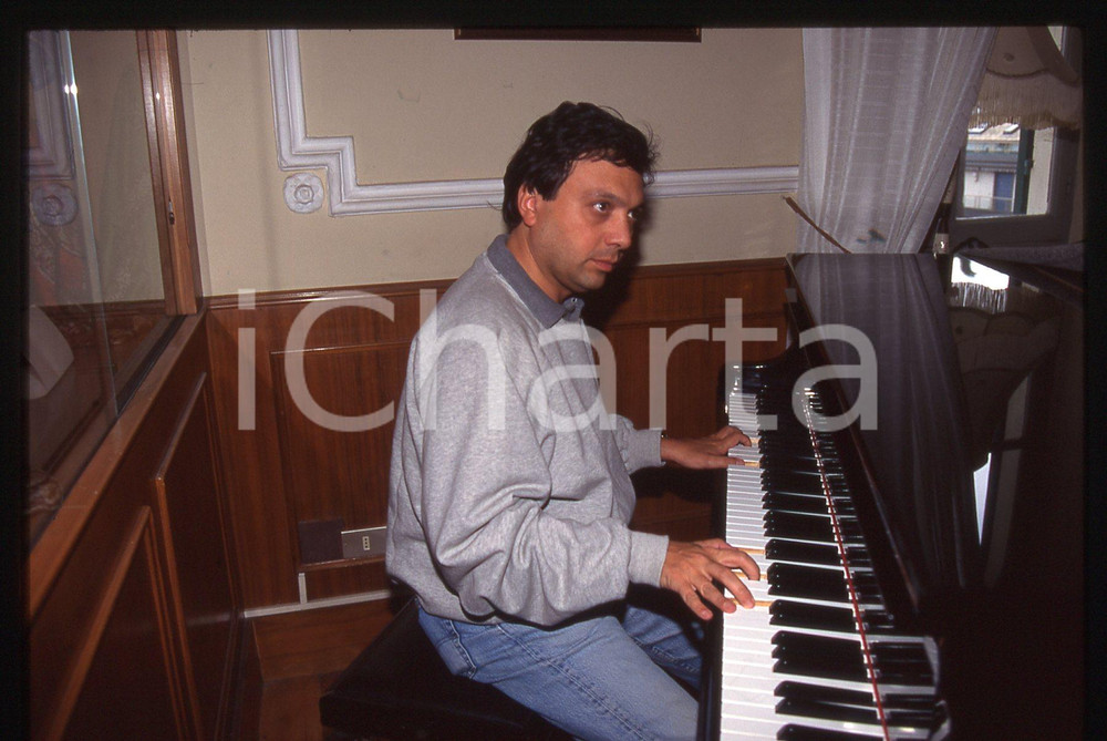35mm vintage slide* 1990ca Ritratto di Piero CHIAMBRETTI al pianoforte (2)