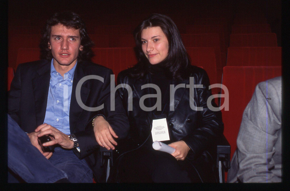 35mm vintage slide*1996 SANREMO Giovani Laura PAUSINI e Alfredo CERRUTI JR. (3)