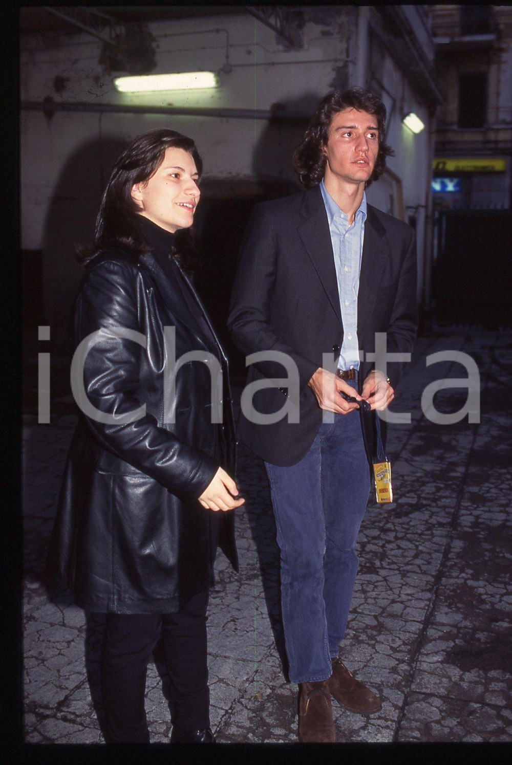 35mm vintage slide* 1996 SANREMO Laura PAUSINI e Alfredo CERRUTI JR. (2)