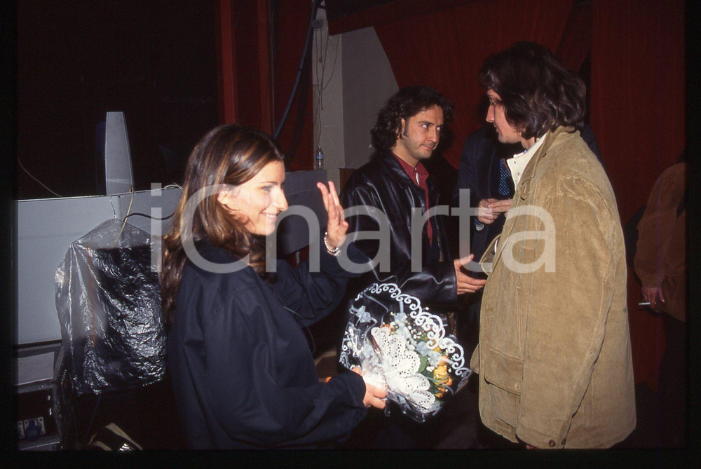 35mm vintage slide* 1996 SANREMO GIOVANI Laura PAUSINI e Alfredo CERRUTI JR.