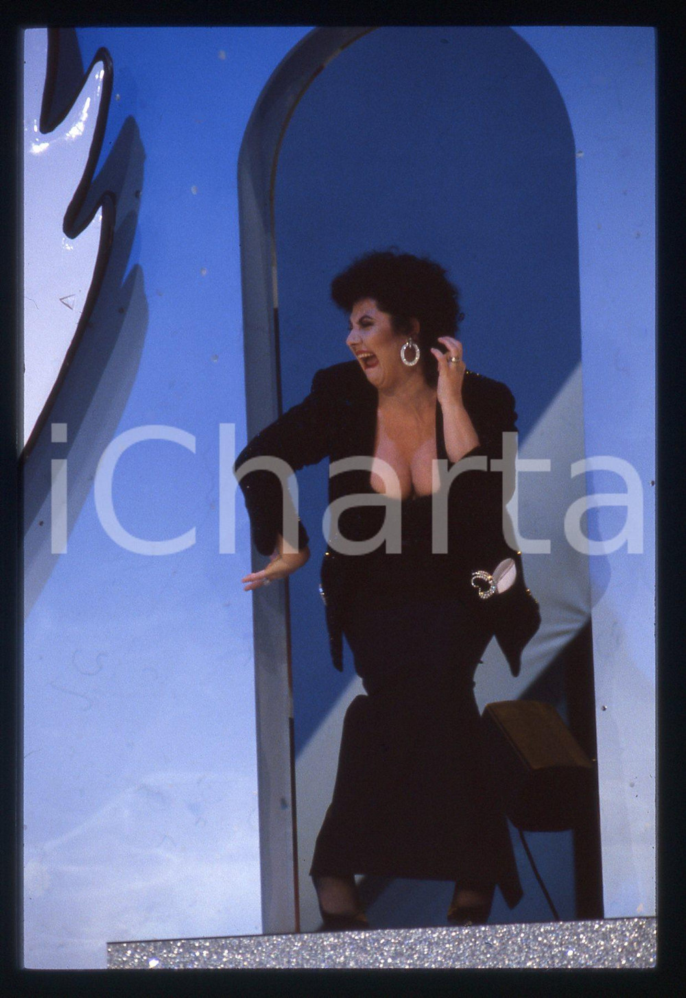 35mm vintage slide* 1990ca Ritratto curioso di Marisa LAURITO