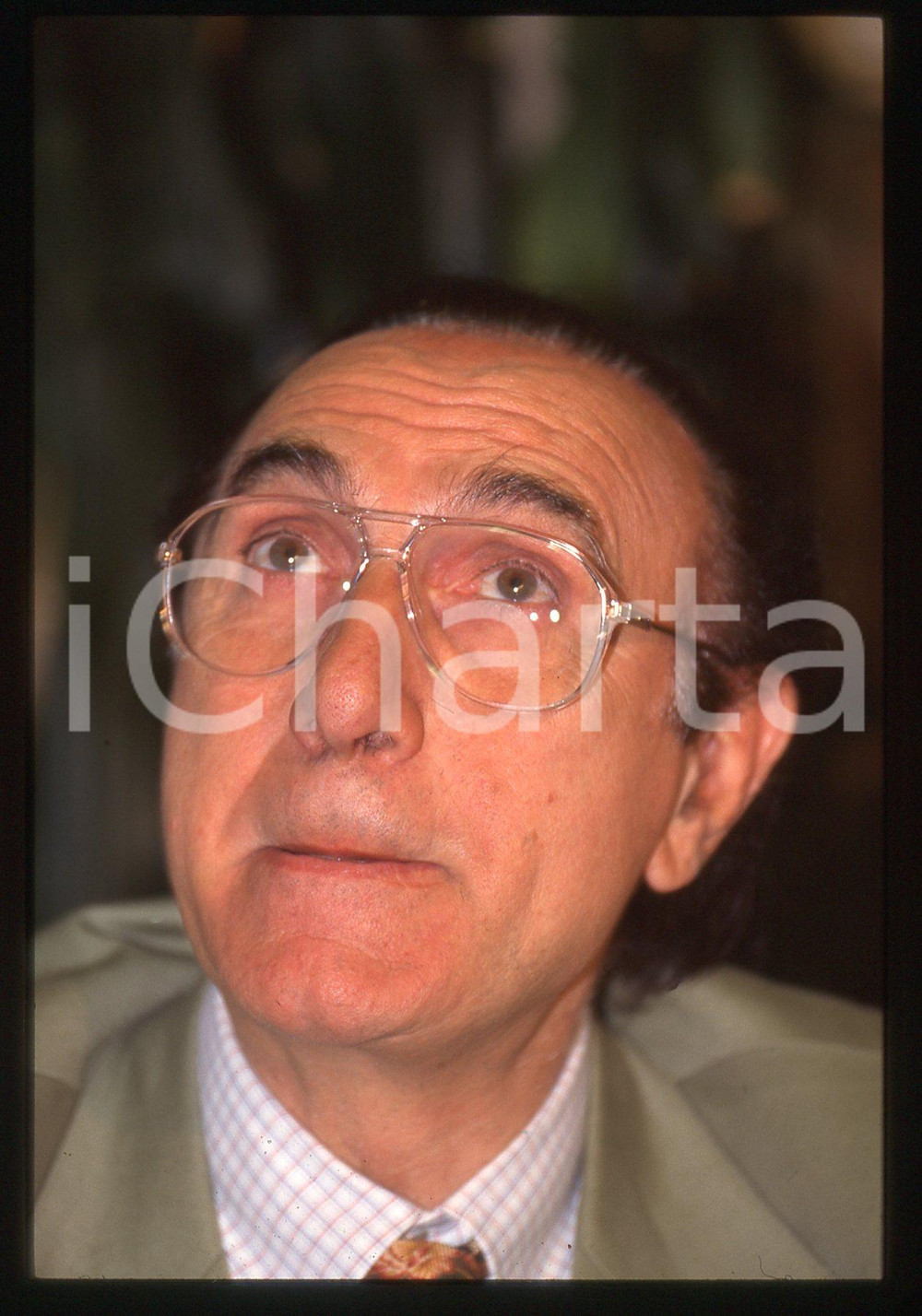 Fotografia d epoca originale 35mm vintage slide 1990ca Ritratto di Pippo BAUDO 2 1