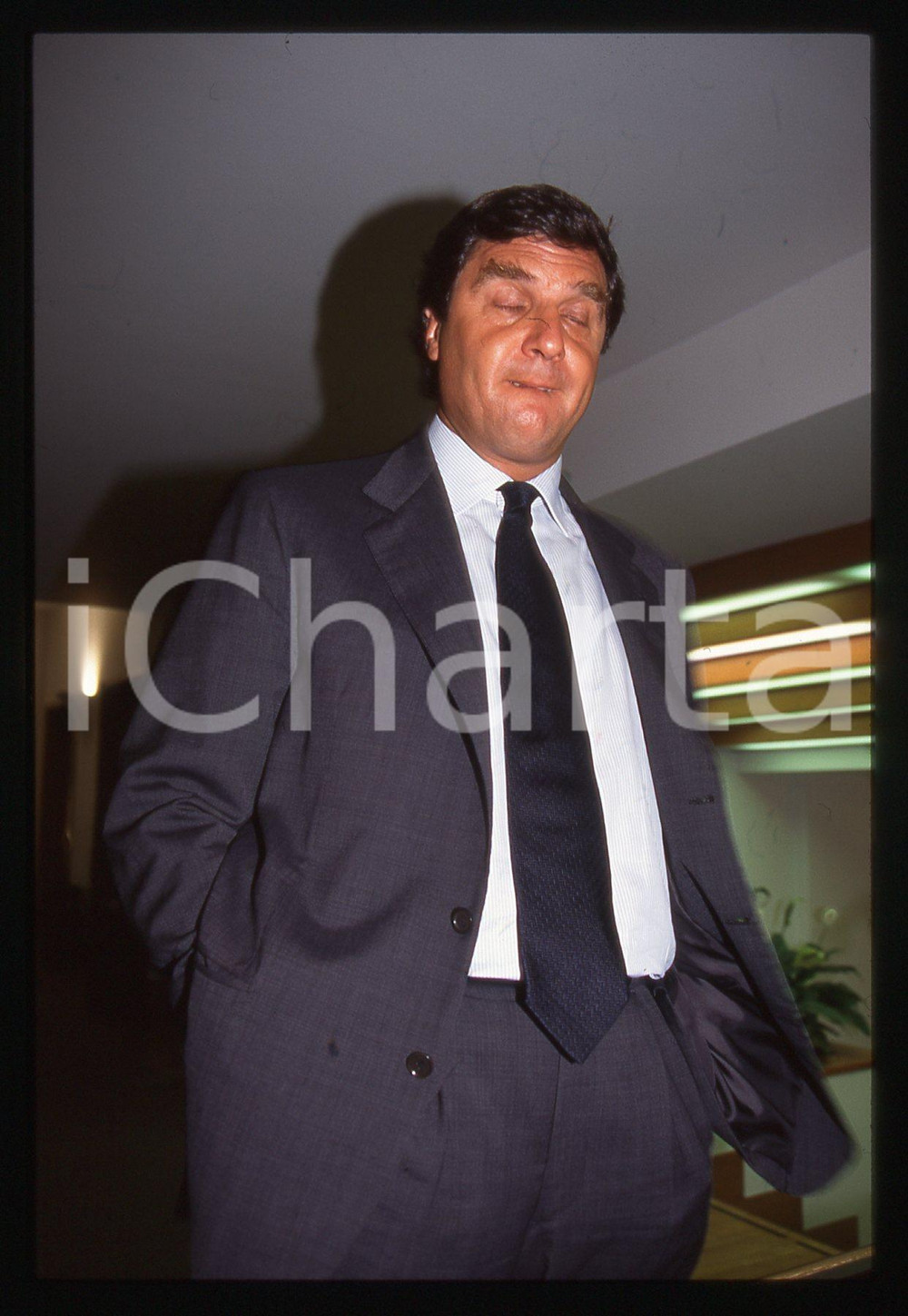 Fotografia d epoca originale 35mm vintage slide 1990ca Ritratto di Giorgio FOSSA 2 1
