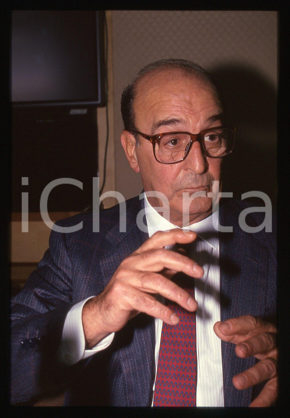 Fotografia d epoca originale 35mm vintage slide 1990ca Luigi ARCUTI ritratto 1