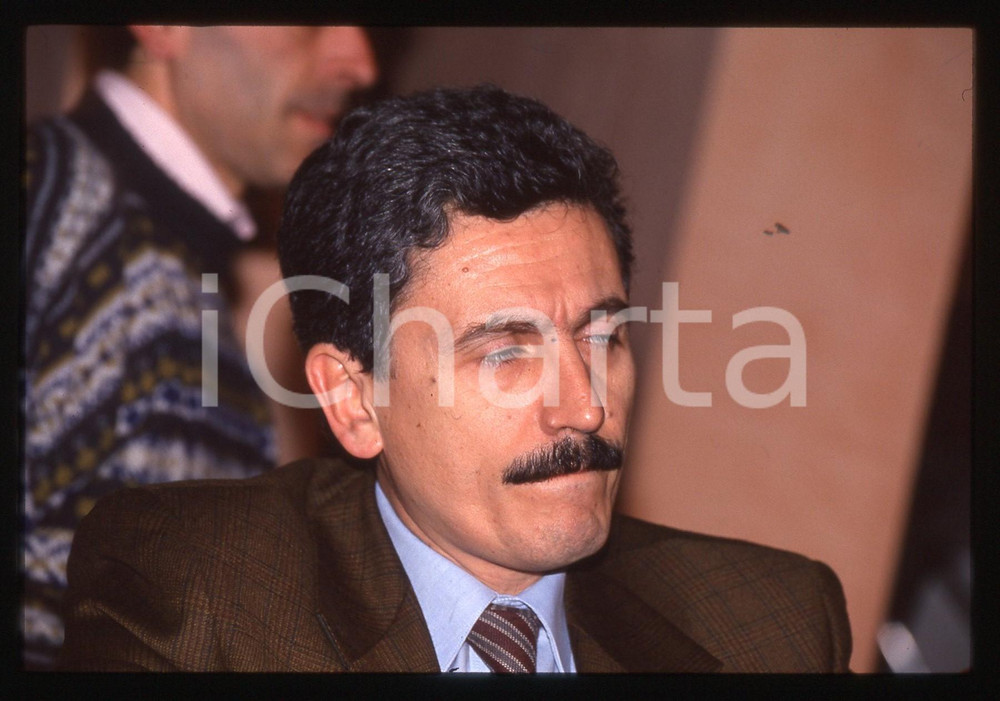 35mm vintage slide* 1990ca POLITICA - PCI Massimo D'ALEMA ritratto