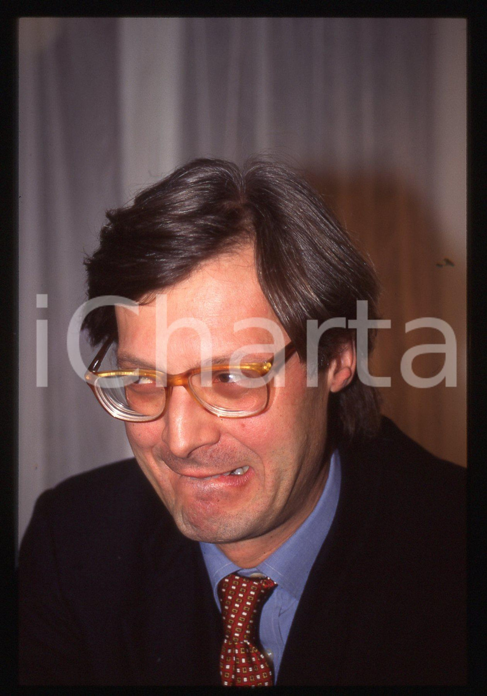 35mm vintage slide* 1990ca Vittorio SGARBI ritratto