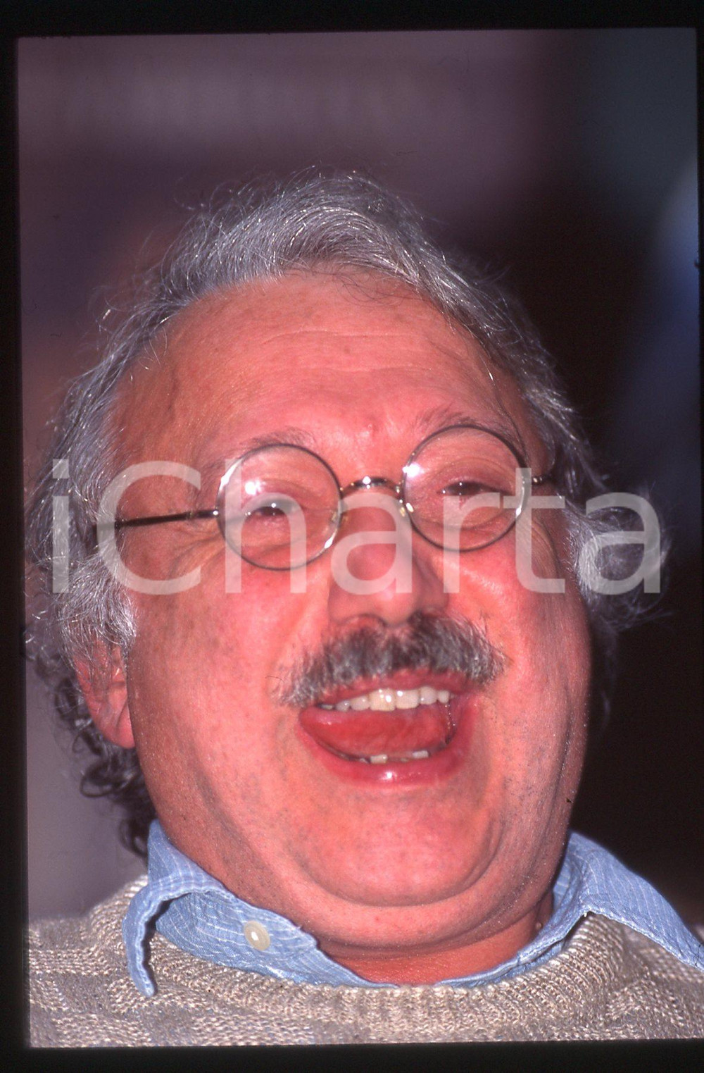 35mm vintage slide* 1990ca Gianni MINA'  ritratto curioso *