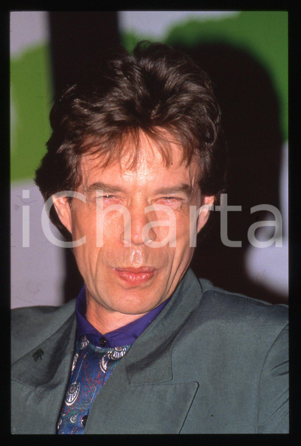 Fotografia d'epoca originale 35mm vintage slide* 1990ca COSTUME Mick JAGGER dei ROLLING STONES Ritratto (1) 1