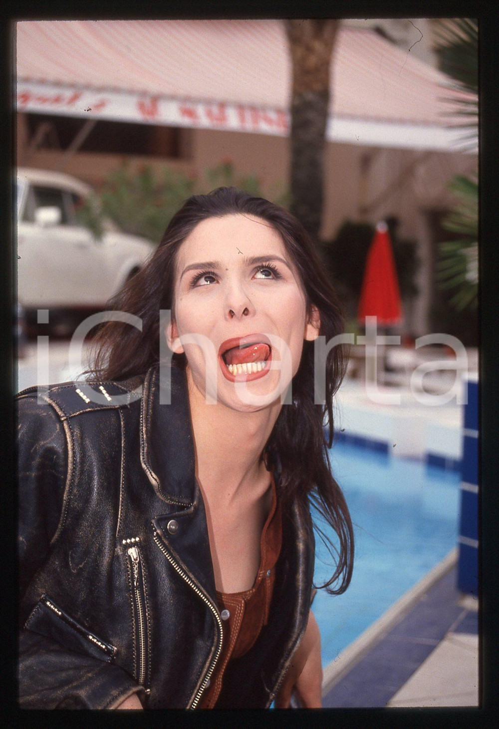 35mm vintage slide* 1990ca Alessandra DI SANZO ritratto curioso