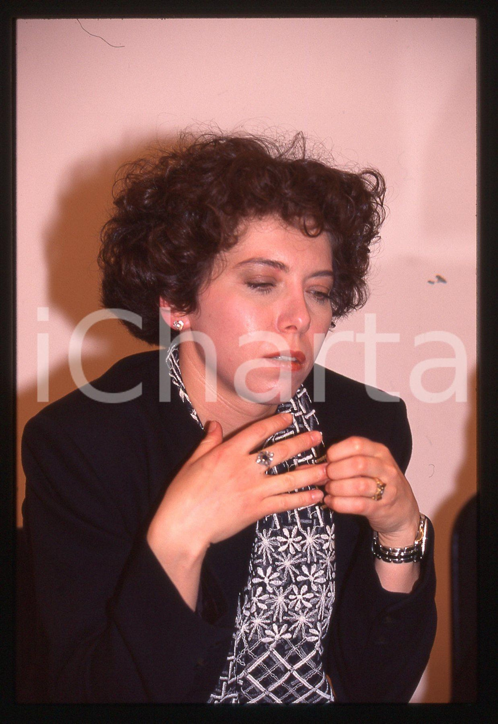 35mm vintage slide* 1990ca POLITICA - LEGA NORD Irene PIVETTI ritratto (2)