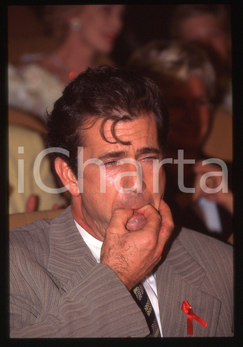 Fotografia d epoca originale 35mm vintage slide 1990ca Mel GIBSON ritratto curioso 4 1