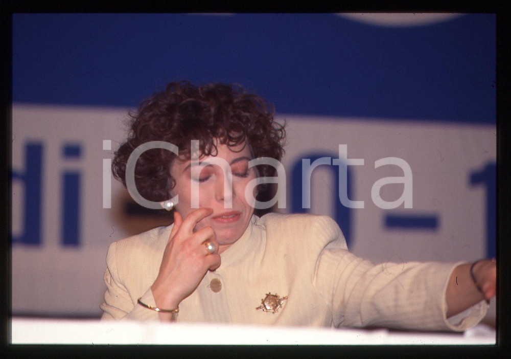 35mm vintage slide* 1990ca POLITICA - LEGA NORD Irene PIVETTI ritratto (3)