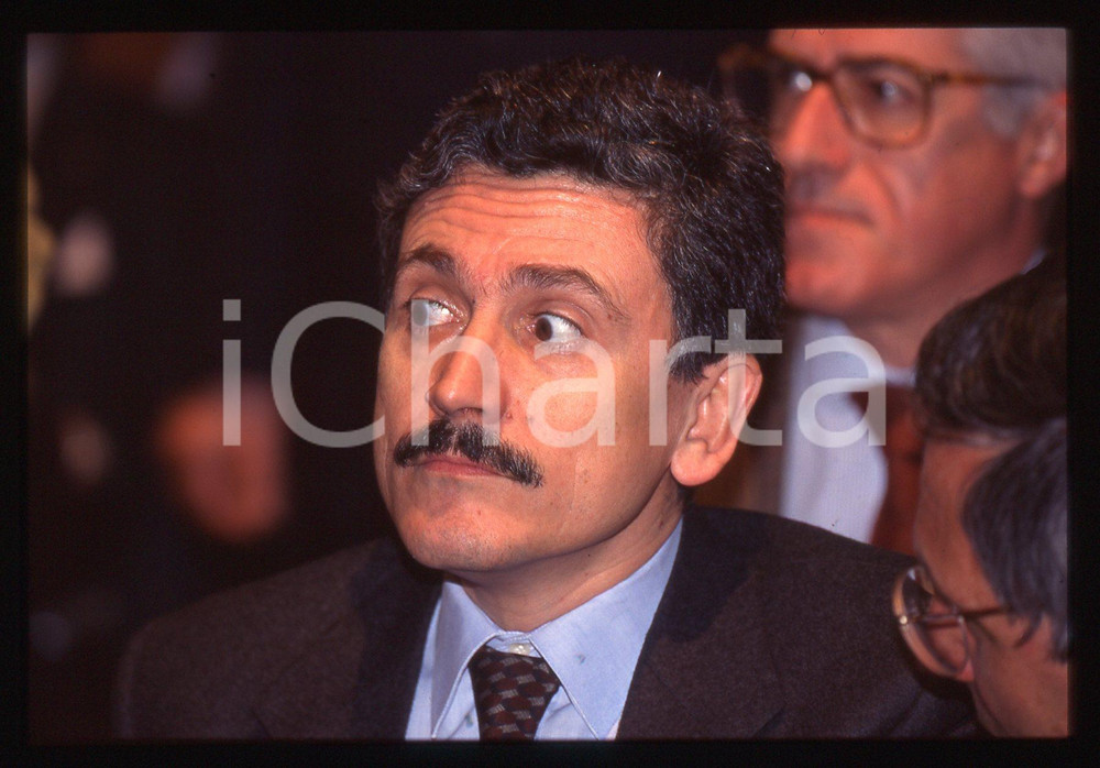35mm vintage slide* 1990ca POLITICA - PDS Ritratto di Massimo D'ALEMA (3)