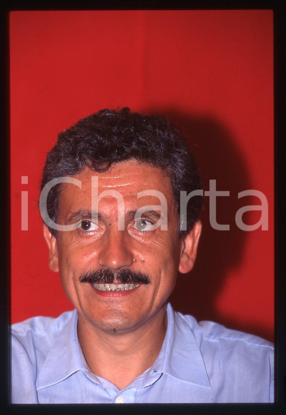 35mm vintage slide* 1990ca POLITICA - PCI Massimo D'ALEMA ritratto *