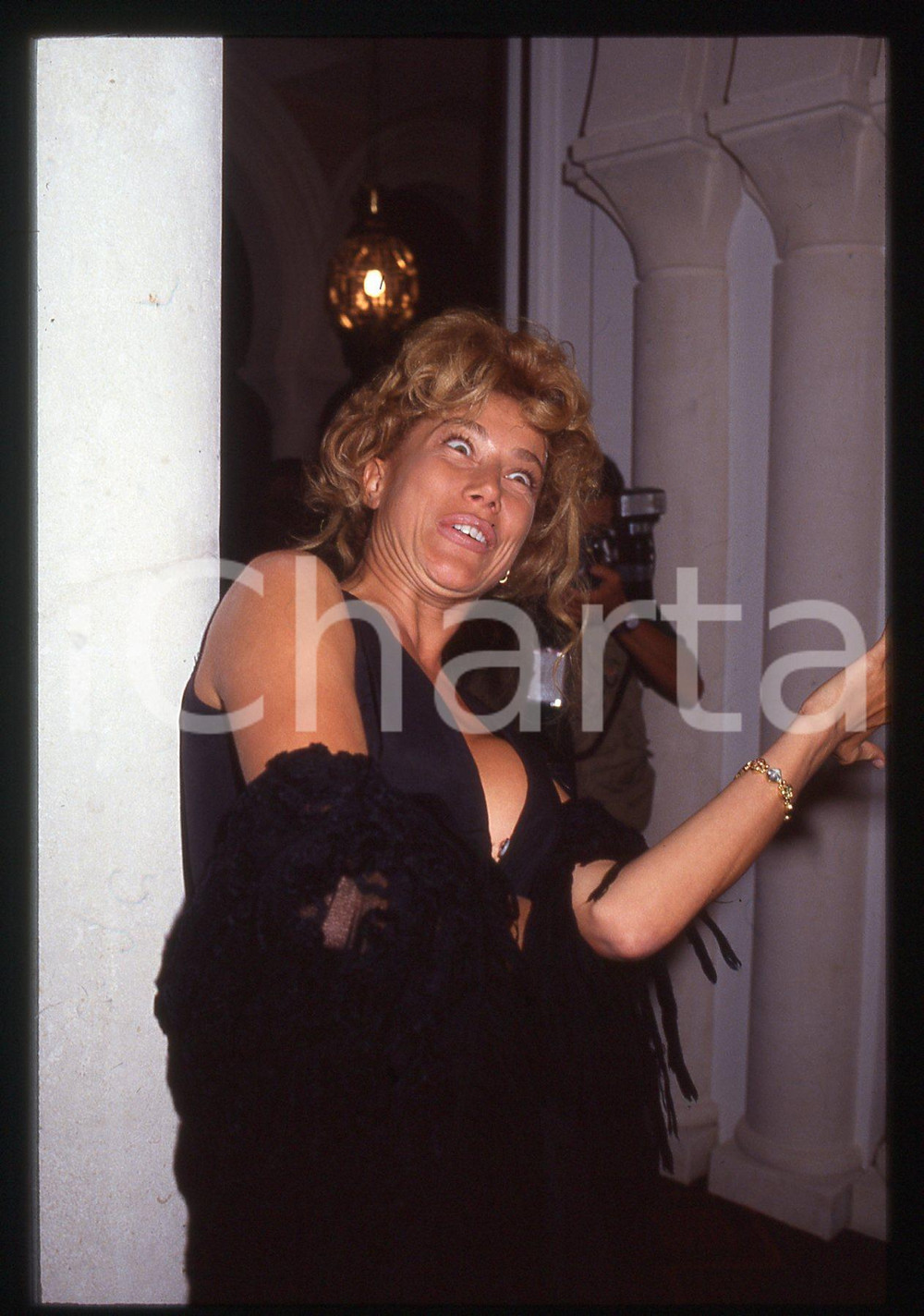 35mm vintage slide* 1990ca Nancy BRILLI ritratto curioso dell'attrice