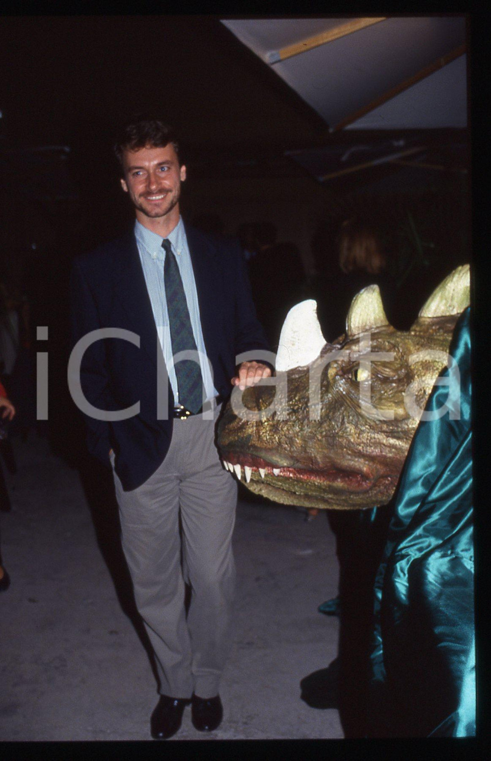 35mm vintage slide* 1990ca Alberto ANGELA ritratto del giornalista (2)