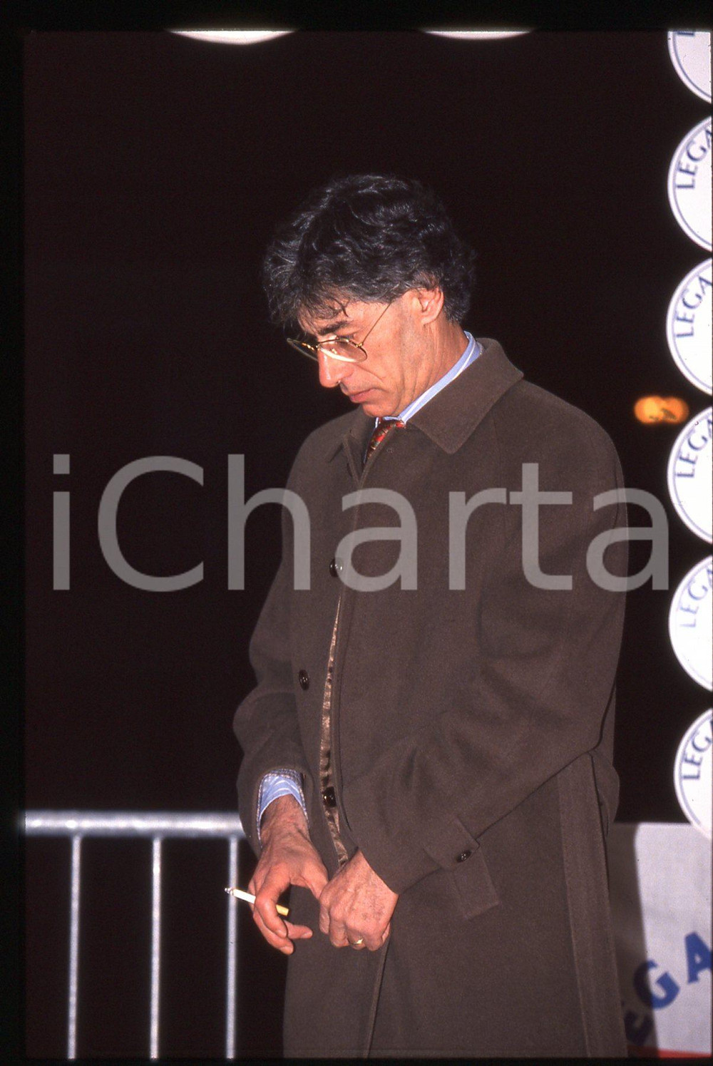 35mm vintage slide* 1990ca POLITICA - Lega Nord Ritratto di Umberto BOSSI (2)