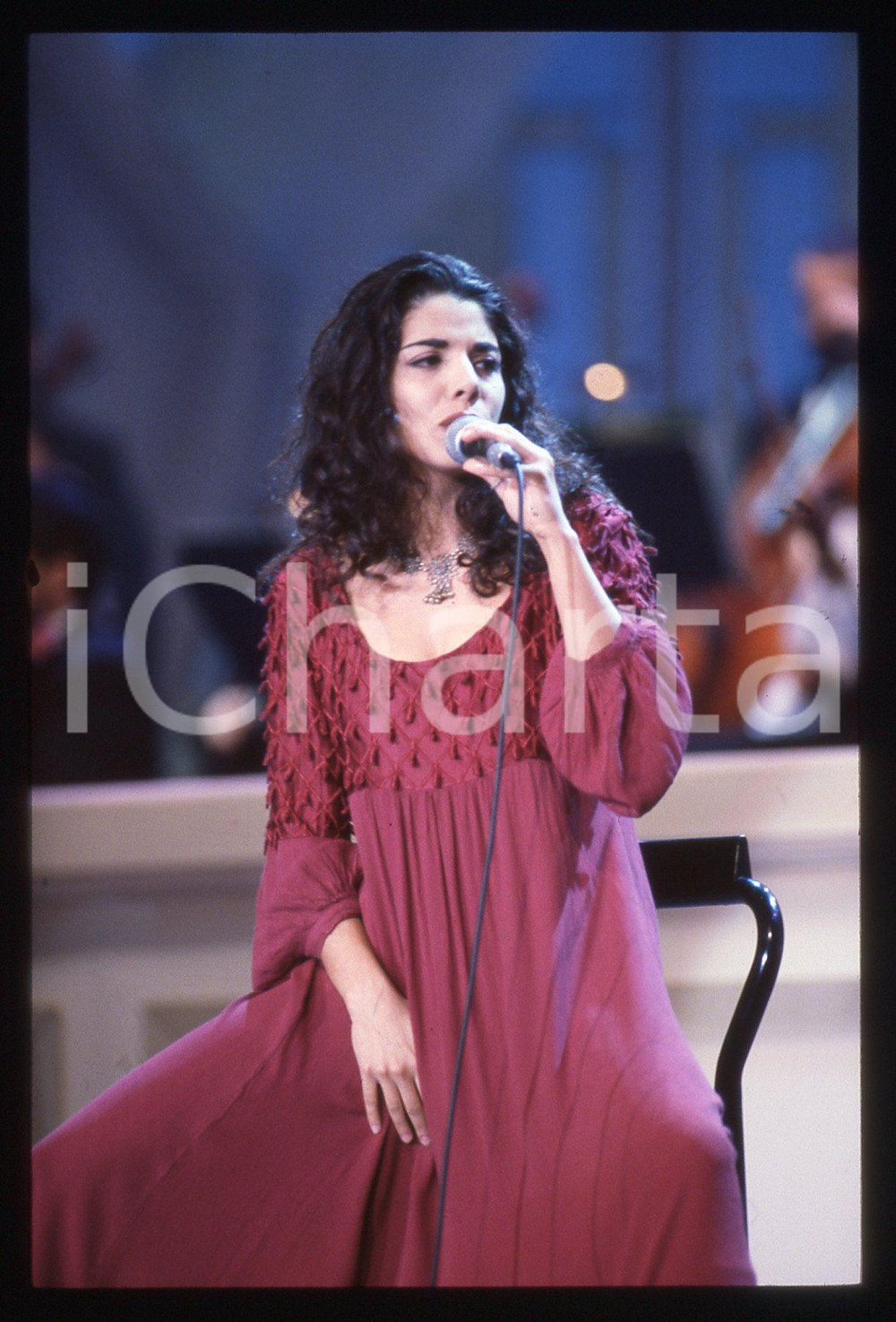 35mm vintage slide* 1990ca MIETTA ritratto della cantante 