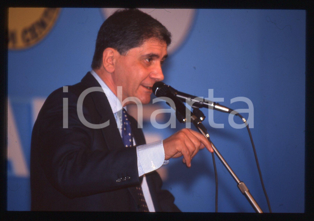 35mm vintage slide* 1990ca POLITICA - PPI Rocco BUTTIGLIONE ritratto*
