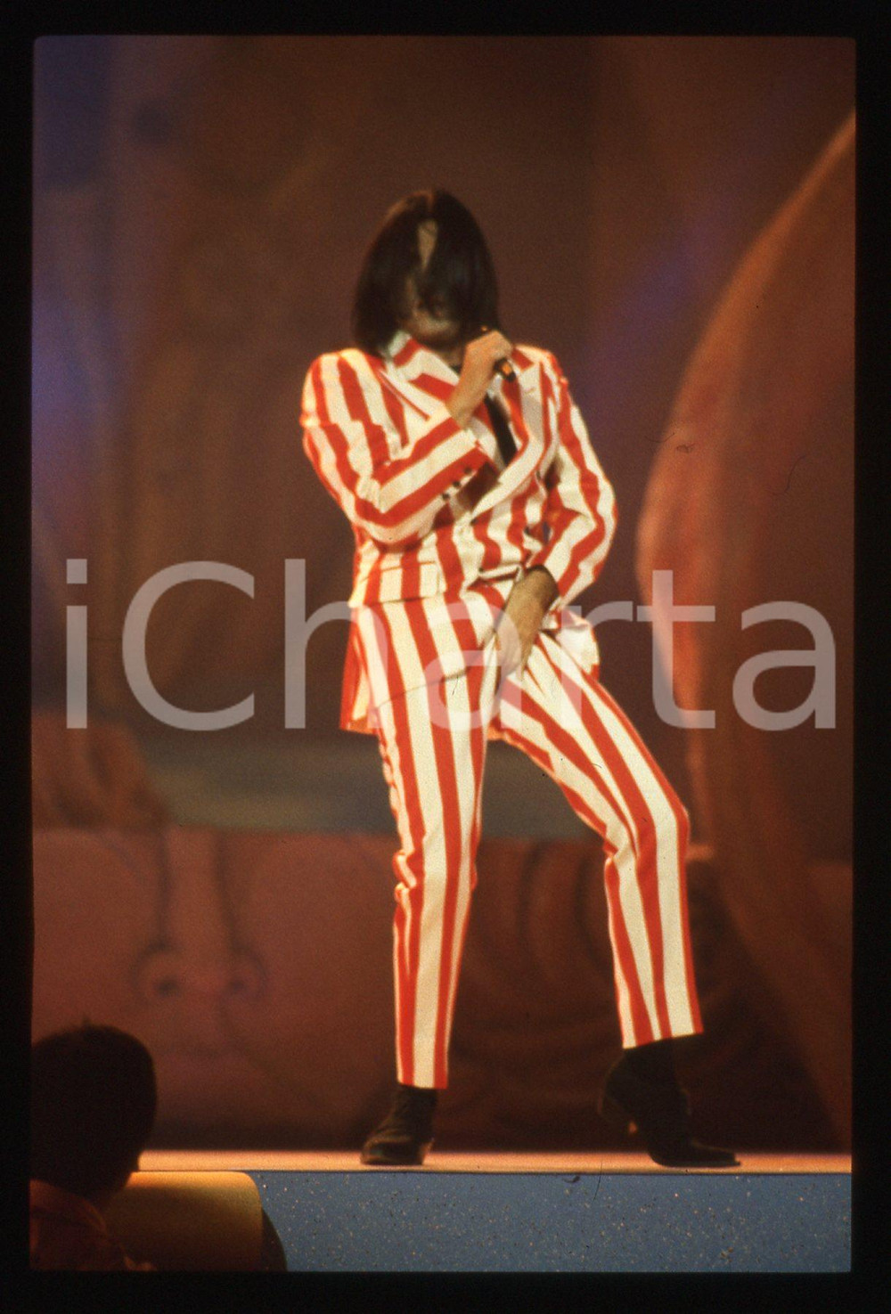 35mm vintage slide*1989 Riva del Garda RENATO ZERO canta VOYEUR*