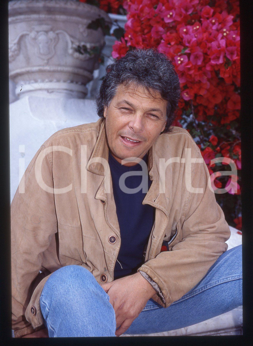 35mm vintage slide* 1990ca Enzo GRAGNANIELLO ritratto del cantautore napoletano