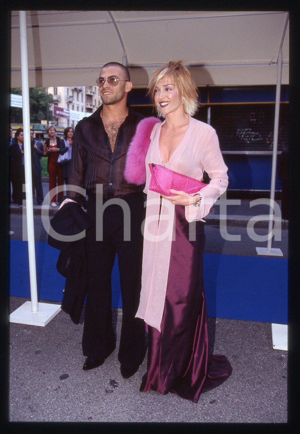 35mm vintage slide* 1995 Notte dei TELEGATTI Paola BARALE con Gianni SPERTI (2)