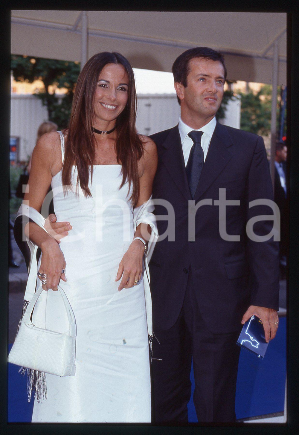 35mm vintage slide* 1995 Notte dei TELEGATTI Cristina PARODI con Giorgio GORI