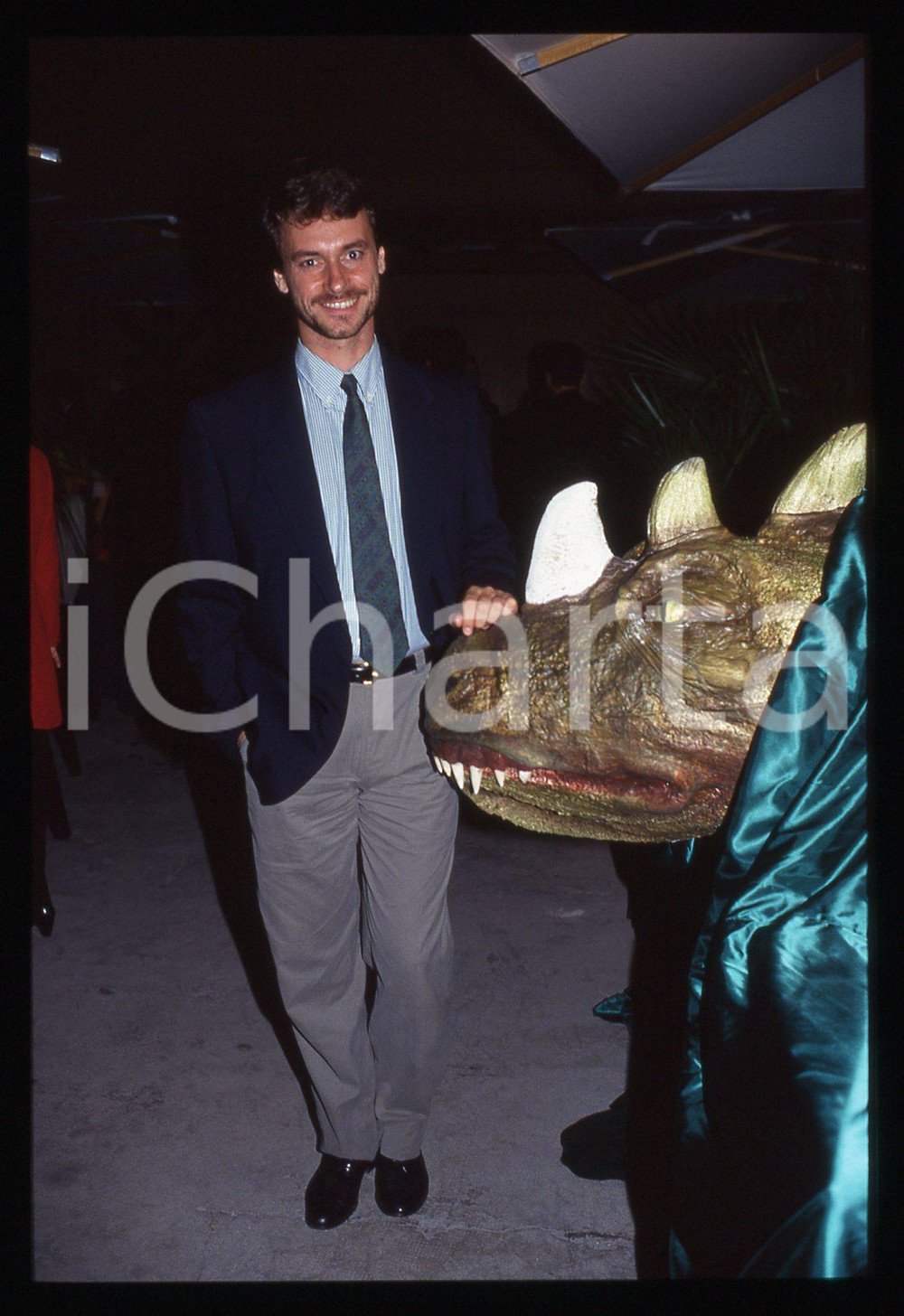 35mm vintage slide* 1990ca Alberto ANGELA ritratto del giornalista (3)