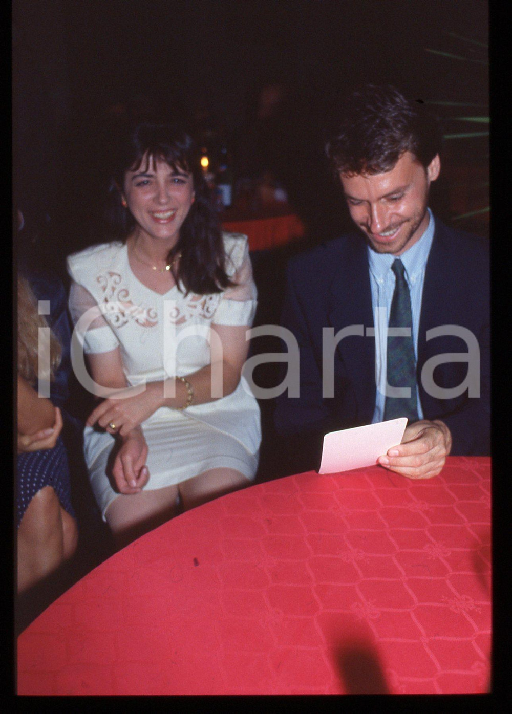 35mm vintage slide* 1990ca Alberto ANGELA ritratto con Monica ANGELA (6)