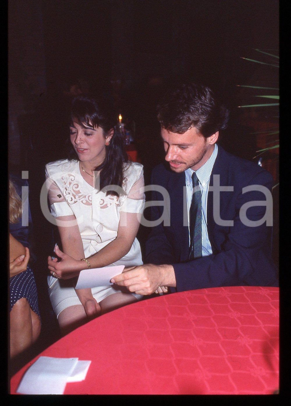 35mm vintage slide* 1990ca Alberto ANGELA ritratto con Monica ANGELA (7)