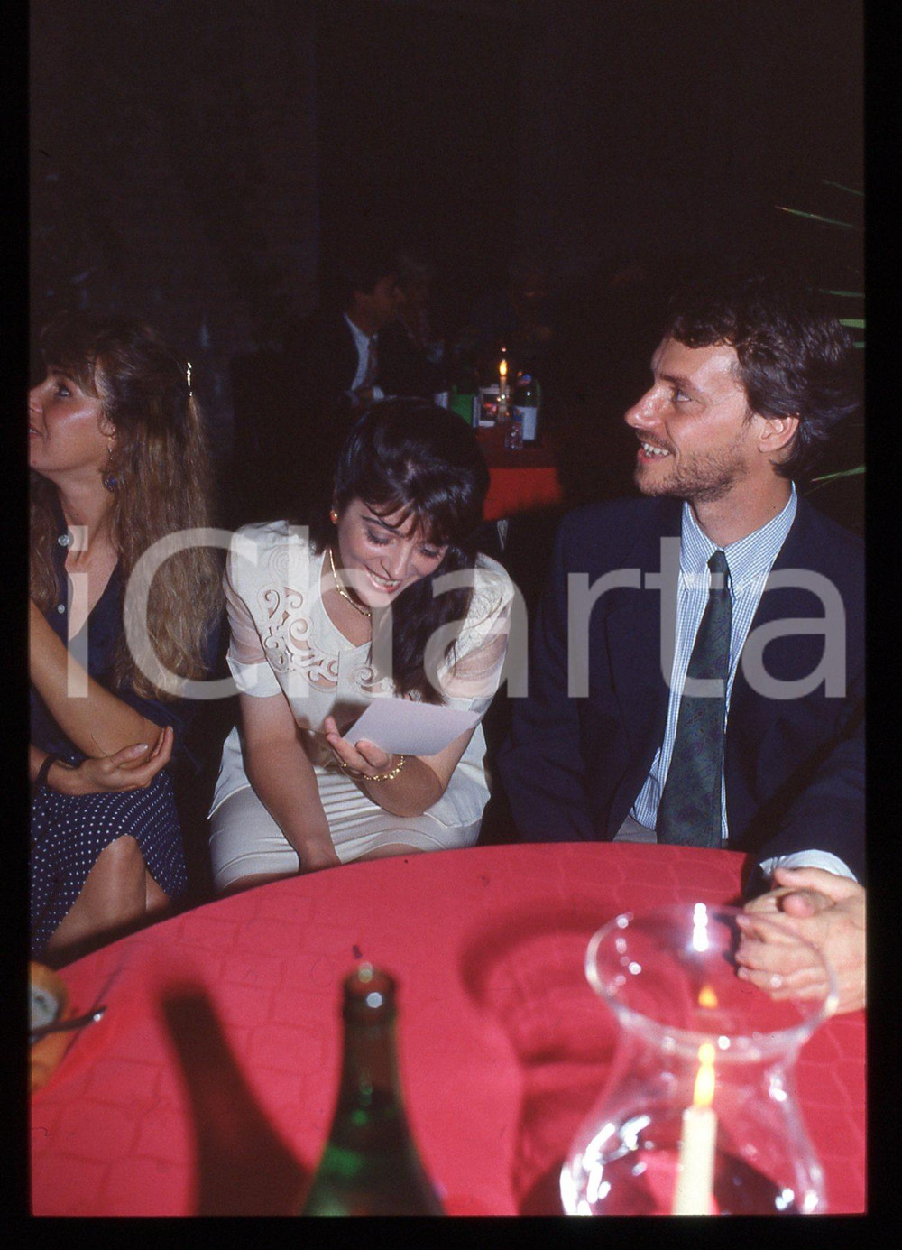 35mm vintage slide* 1990ca Alberto ANGELA ritratto con Monica ANGELA (9)