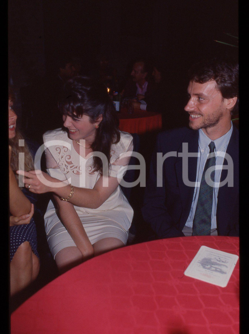 35mm vintage slide* 1990ca Alberto ANGELA ritratto con Monica ANGELA (10)