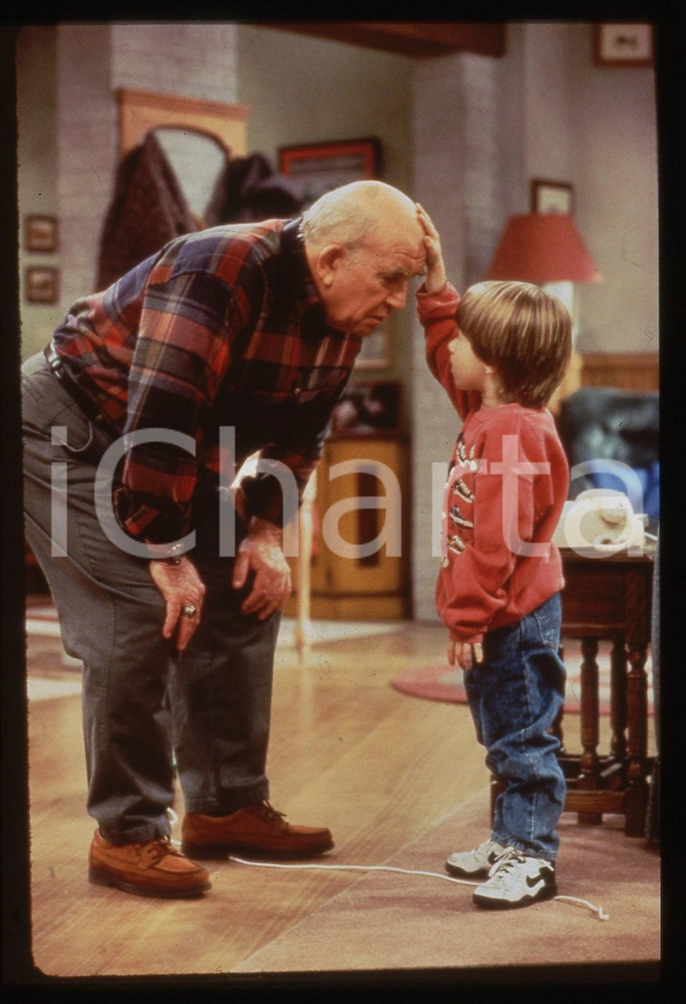 35mm vintage slide*1994 Serie TV THUNDER ALLEY- Edward ASNER e Haley Joel OSMENT
