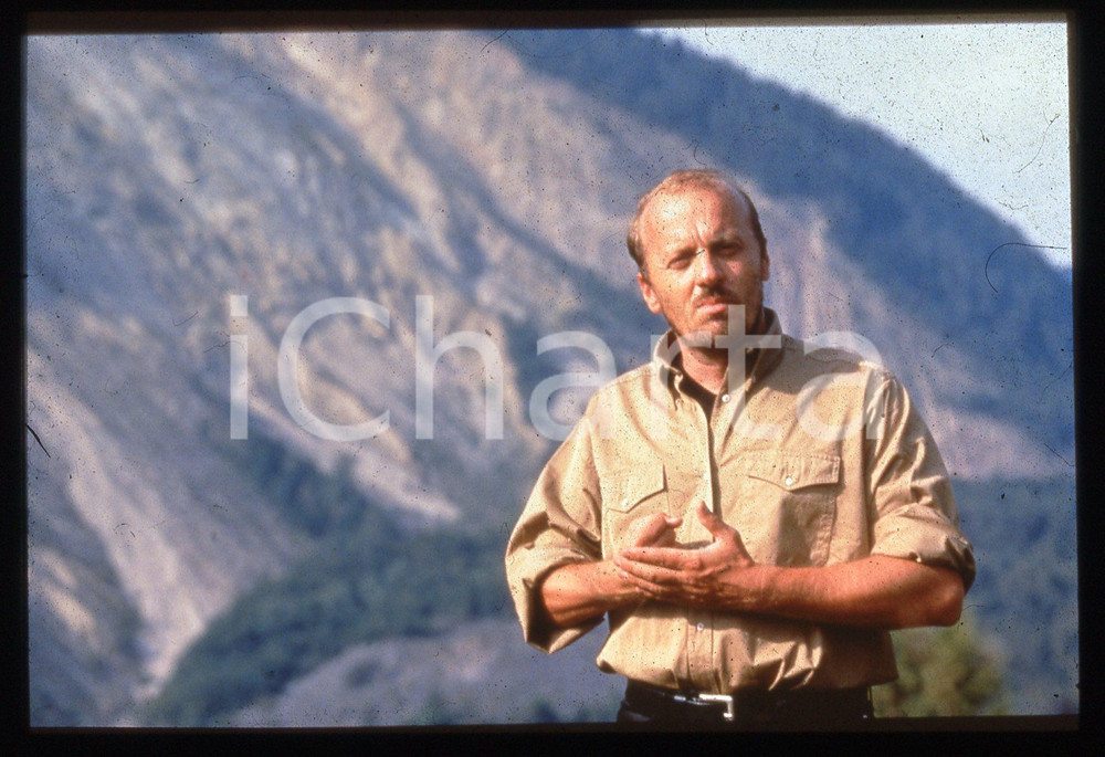 35mm vintage slide* 1993 Diga del VAJONT - Marco PAOLINI ritratto dell'attore