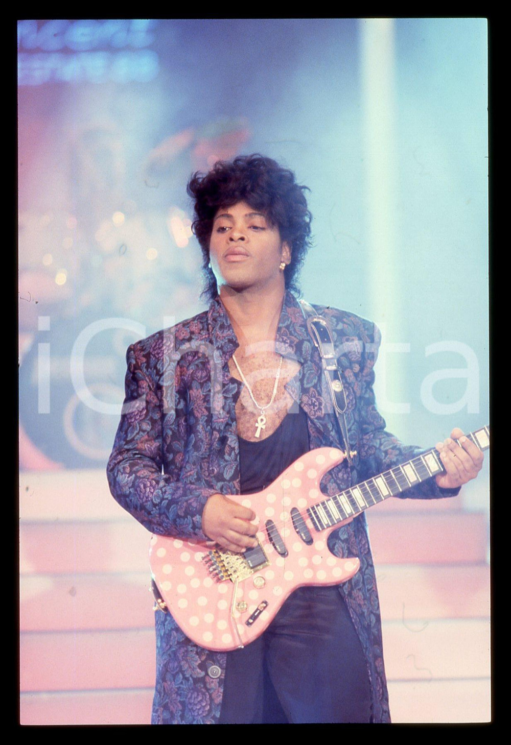 35mm vintage slide* 1988 FESTIVALBAR Jesse JOHNSON canta LOVE STRUCK (24)