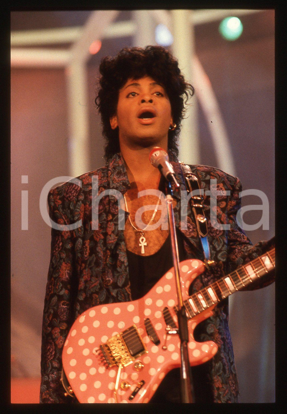 35mm vintage slide* 1988 FESTIVALBAR Jesse JOHNSON sul palcoscenico (6)