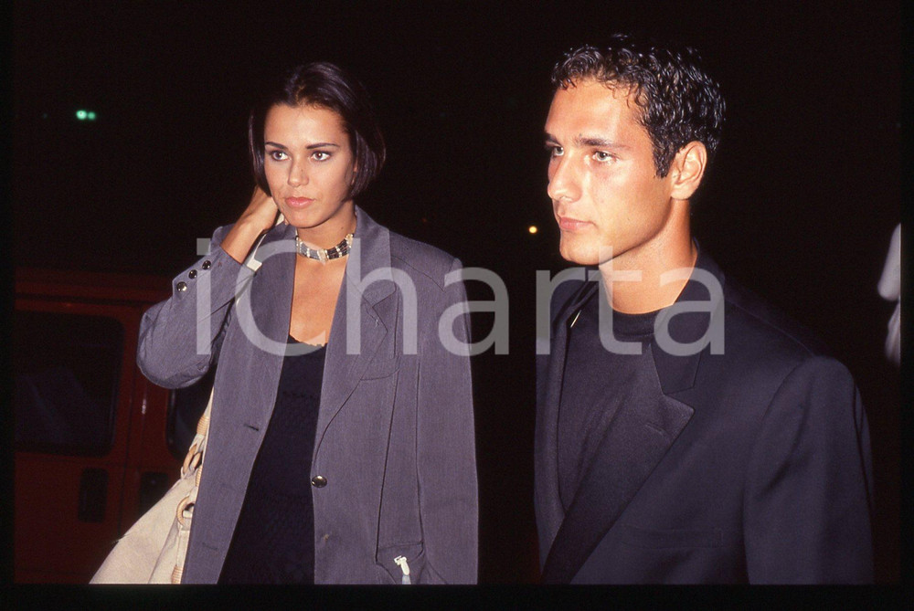 35mm vintage slide* 1993 Bianca GAGLIARDI Miss Italia nel Mondo e Raoul BOVA (2)