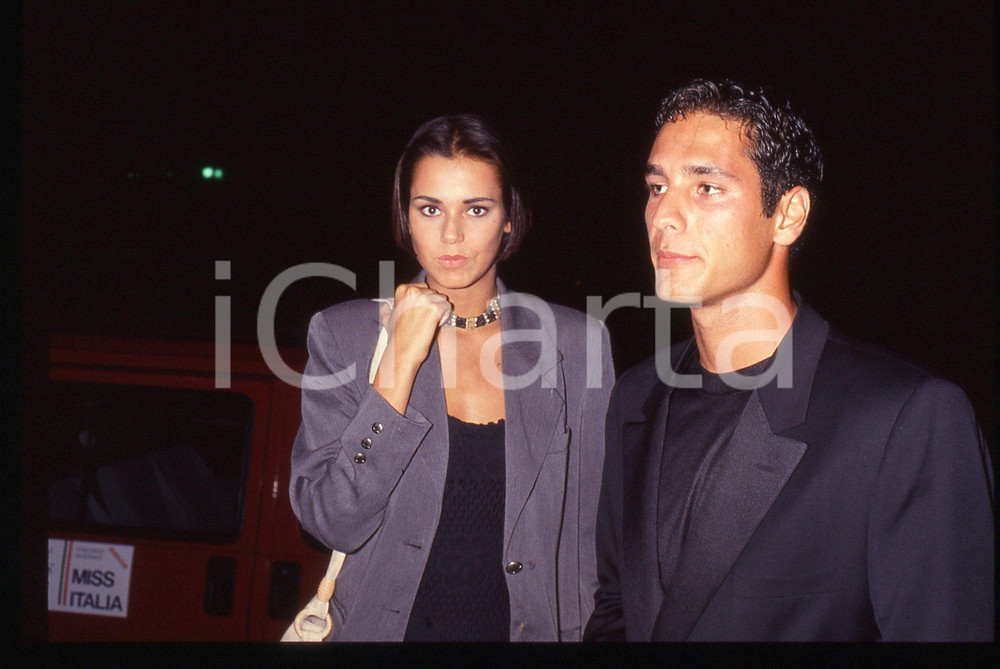 35mm vintage slide* 1993 Bianca GAGLIARDI Miss Italia nel Mondo e Raoul BOVA (4)