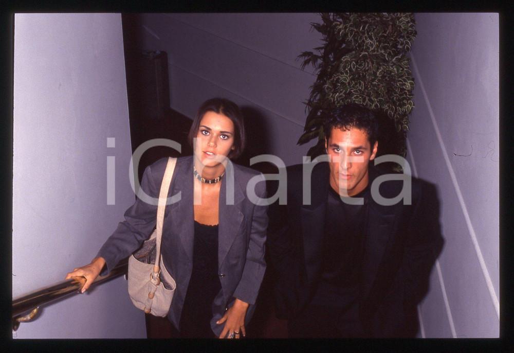 35mm vintage slide* 1993 Bianca GAGLIARDI Miss Italia nel Mondo e Raoul BOVA (5)