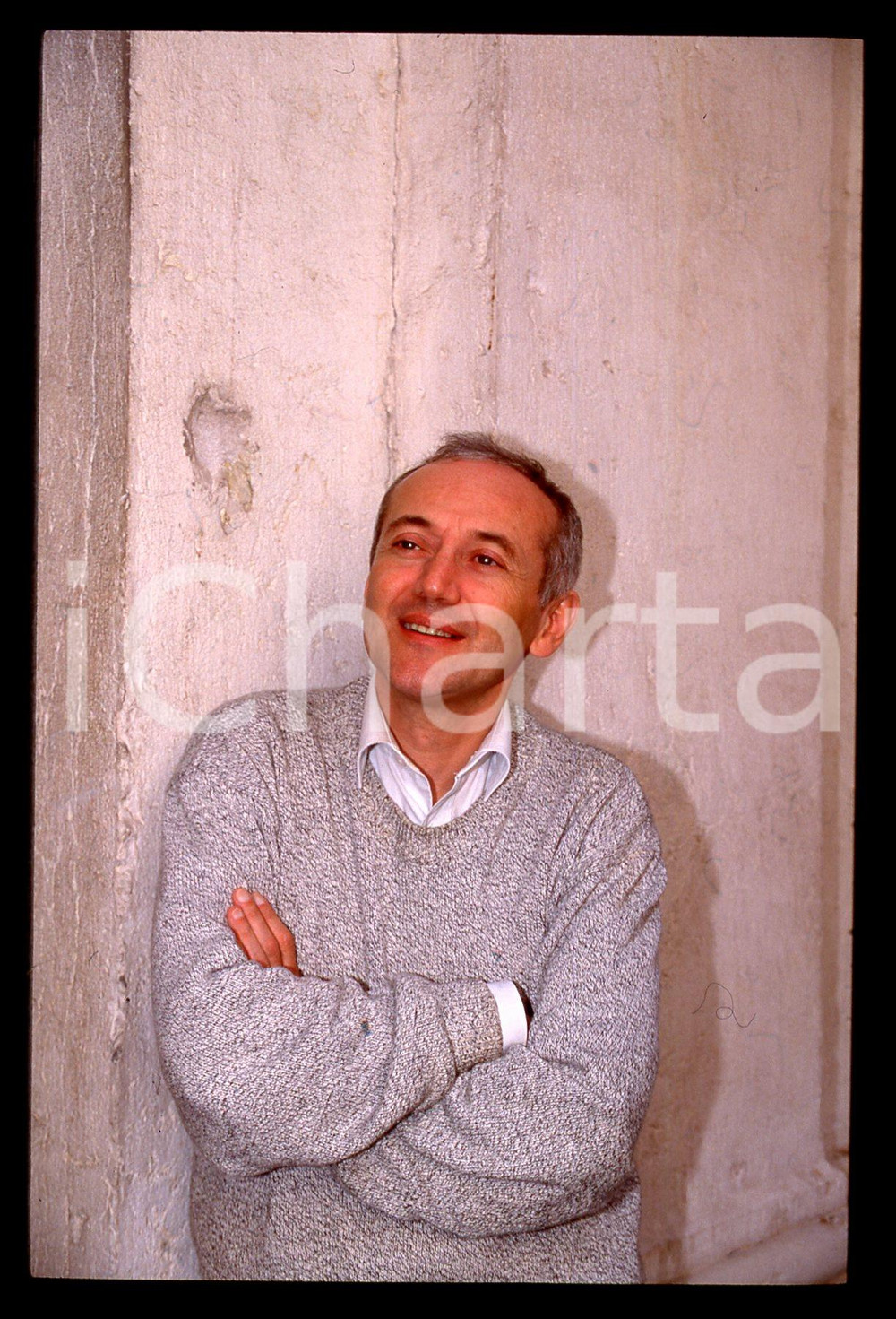 35mm vintage slide* 1990ca Ugo RICCARELLI ritratto dello scrittore (2)
