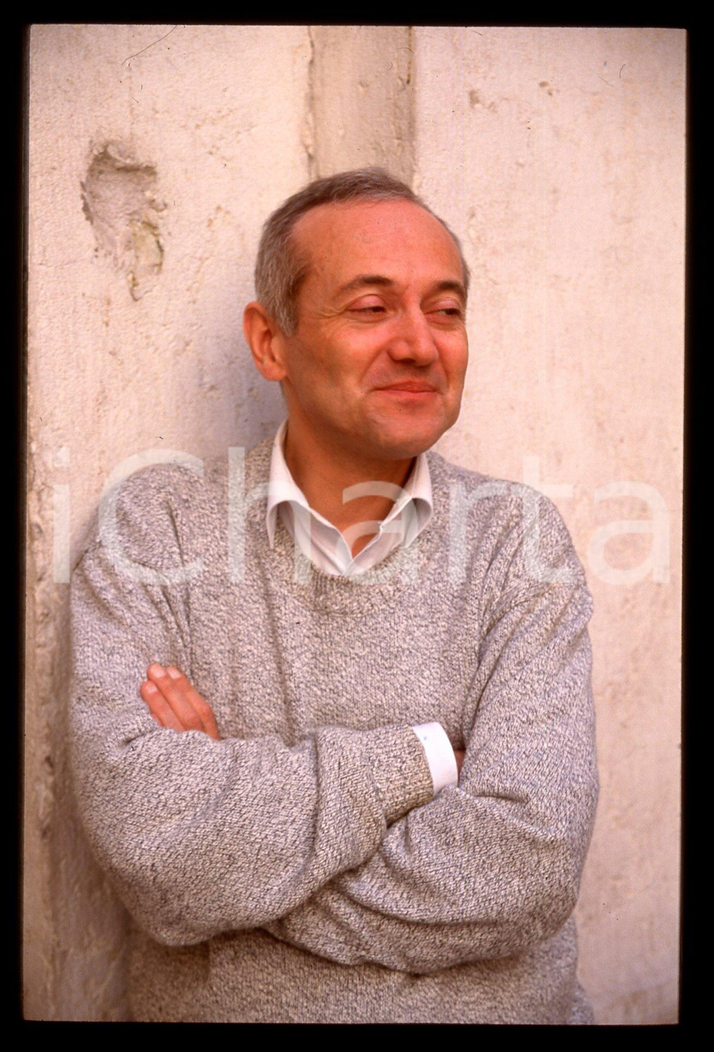 35mm vintage slide* 1990ca Ugo RICCARELLI ritratto dello scrittore (4)