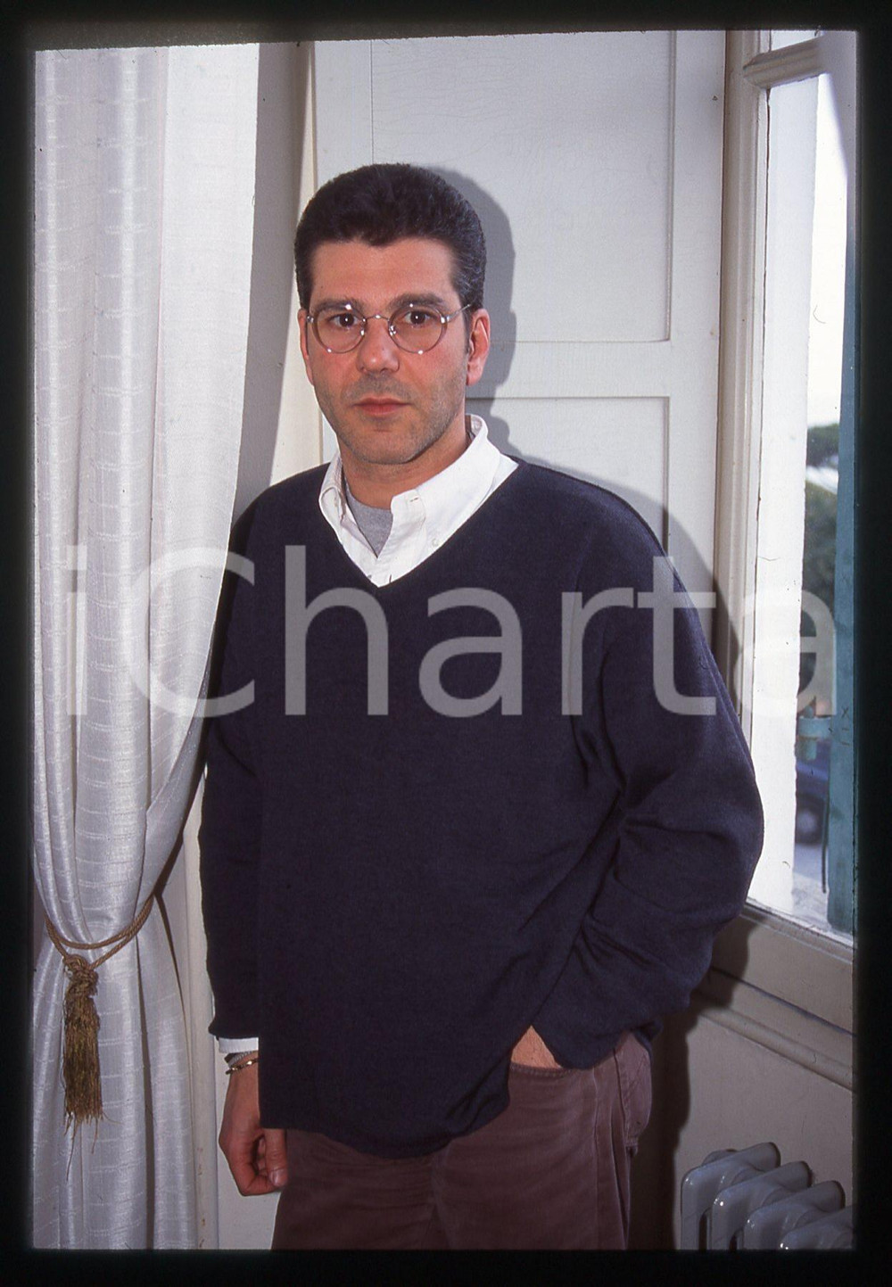 35mm vintage slide* 1990ca Michele ZARRILLO ritratto del cantante (2)