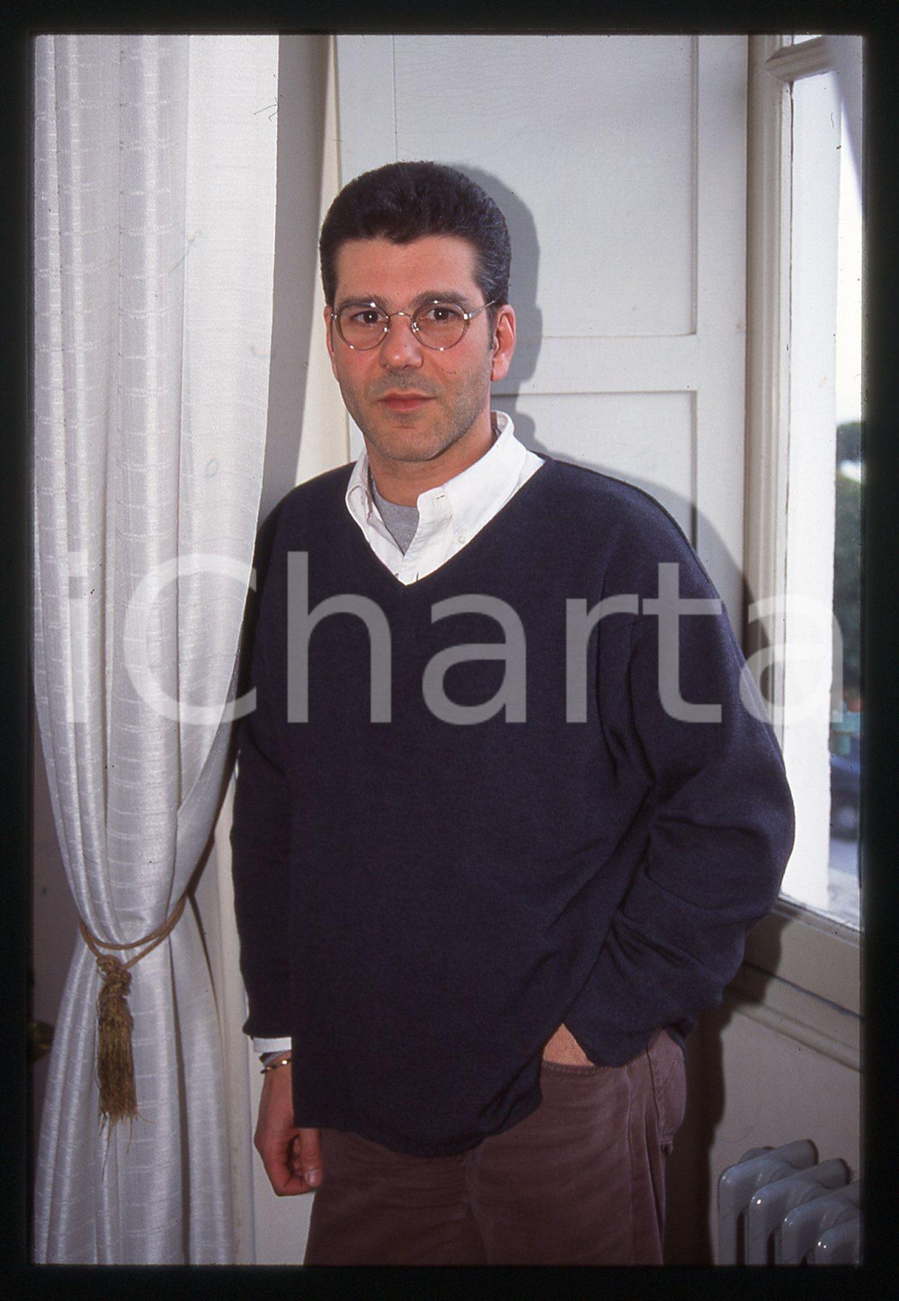 35mm vintage slide* 1990ca Michele ZARRILLO ritratto del cantante (3)