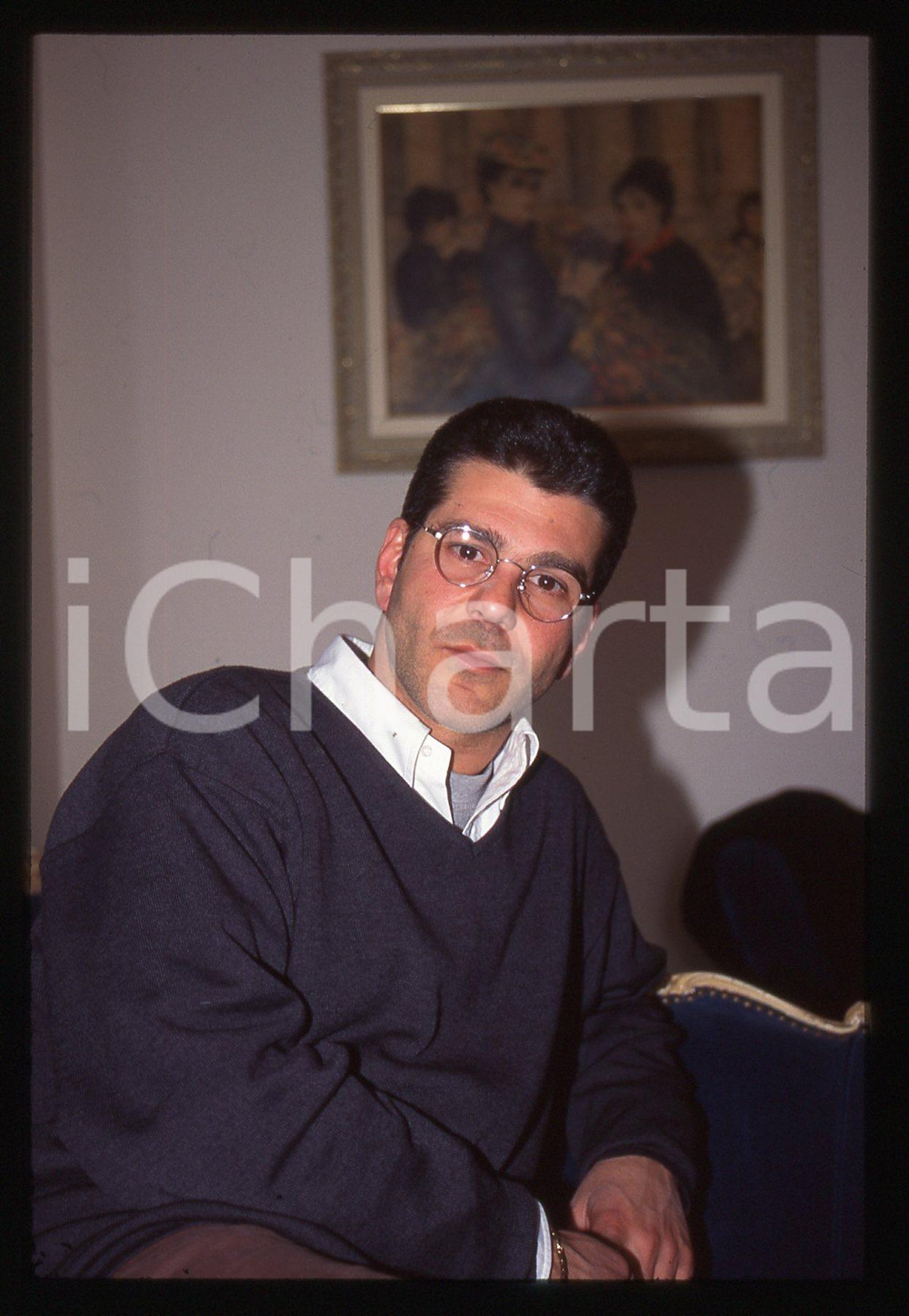 35mm vintage slide* 1990ca Michele ZARRILLO ritratto del cantante (4)