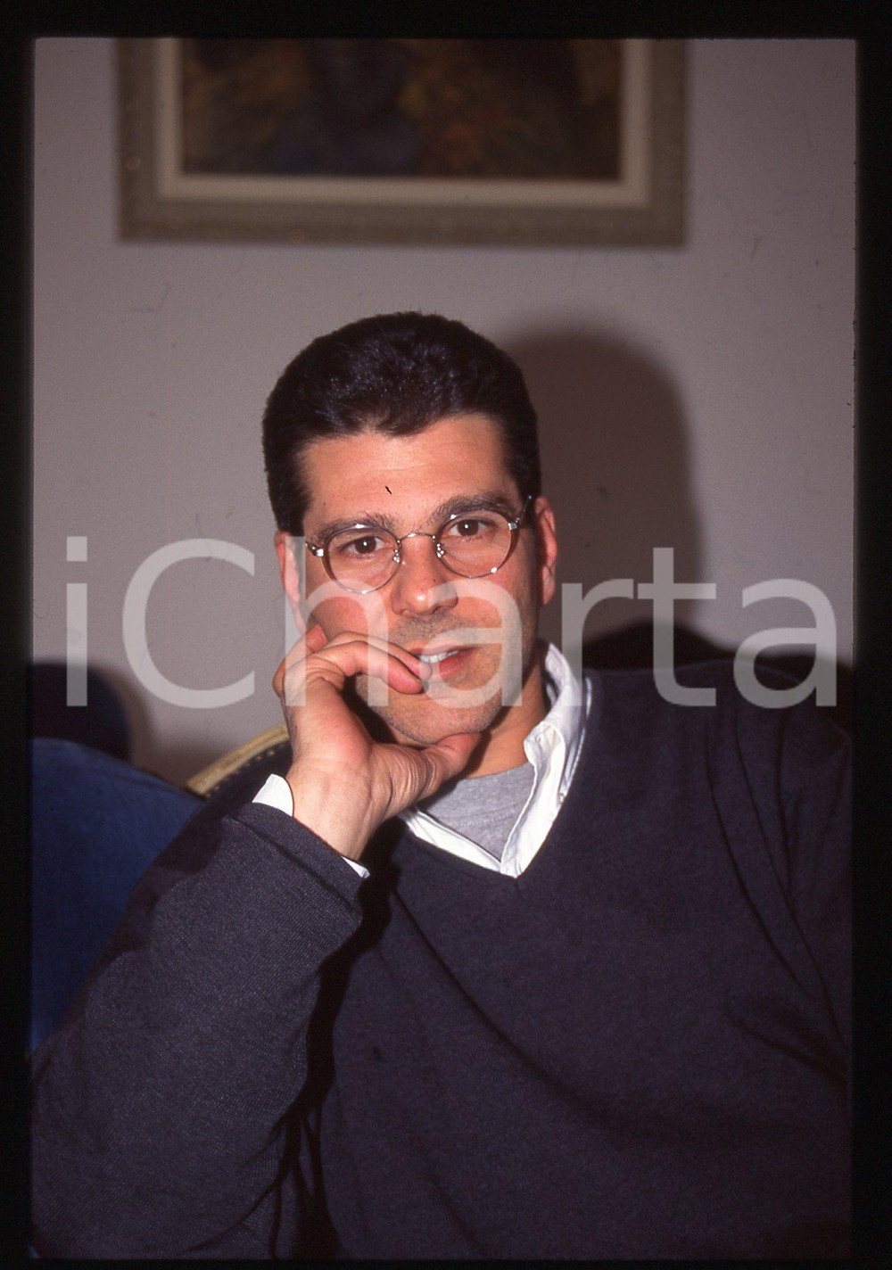 35mm vintage slide* 1990ca Michele ZARRILLO ritratto del cantante (5)