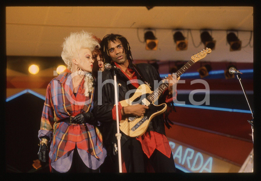 35mm vintage slide* 1985 Riva del Garda THOMPSON TWINS in concerto (3)