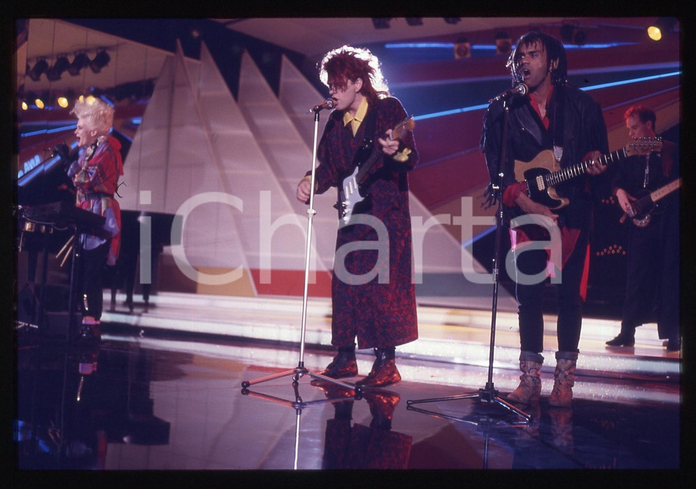 35mm vintage slide* 1985 Riva del Garda THOMPSON TWINS in concerto (9)