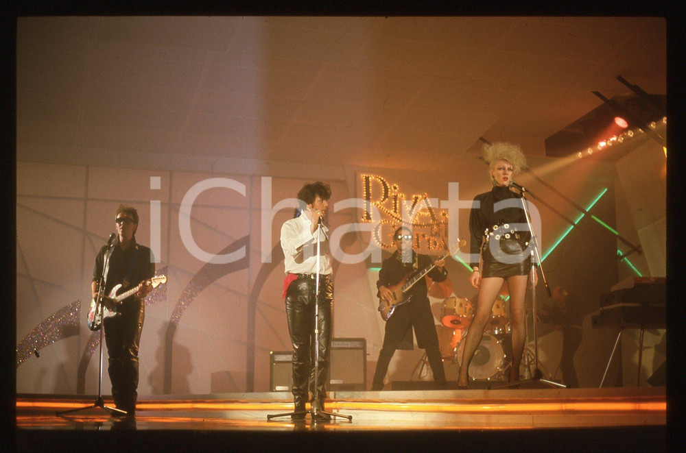 35mm vintage slide* 1985 Riva del Garda THOMPSON TWINS durante il concerto