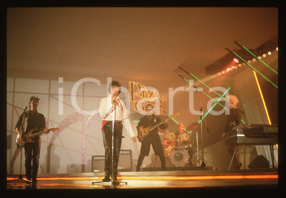 35mm vintage slide* 1985 Riva del Garda THOMPSON TWINS durante il concerto (3)